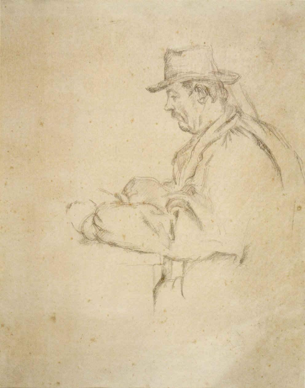 Profil muže od Paul Cézanne