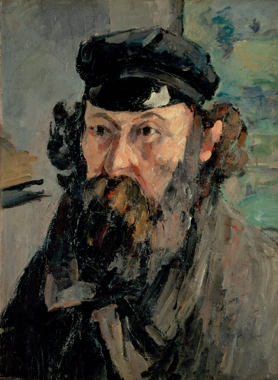 Autoportrét v čepici od Paul Cézanne