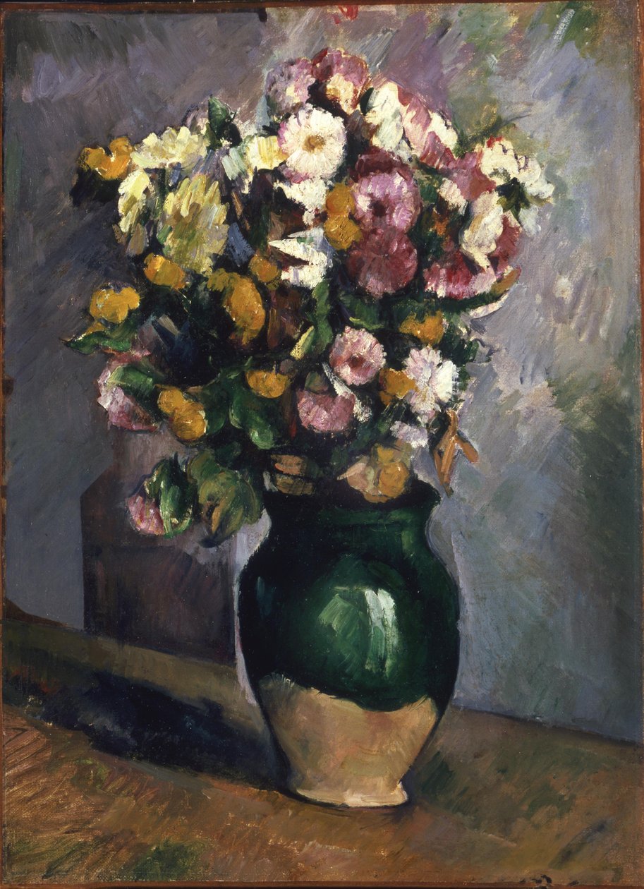 Zátiší s květinami v olivové dóze od Paul Cézanne