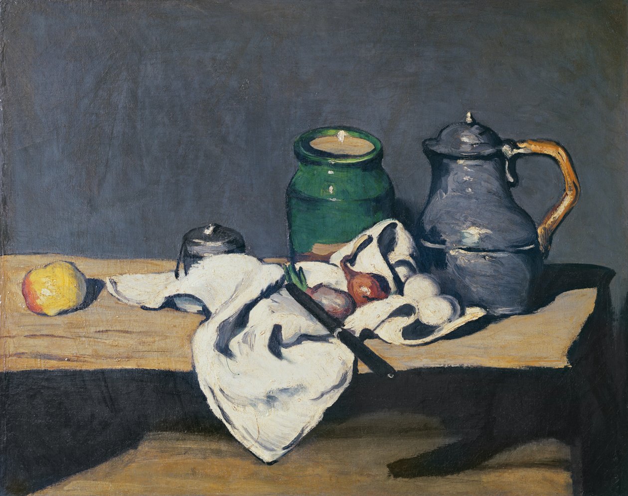 Zátiší s cínovou konvicí, 1869 od Paul Cézanne