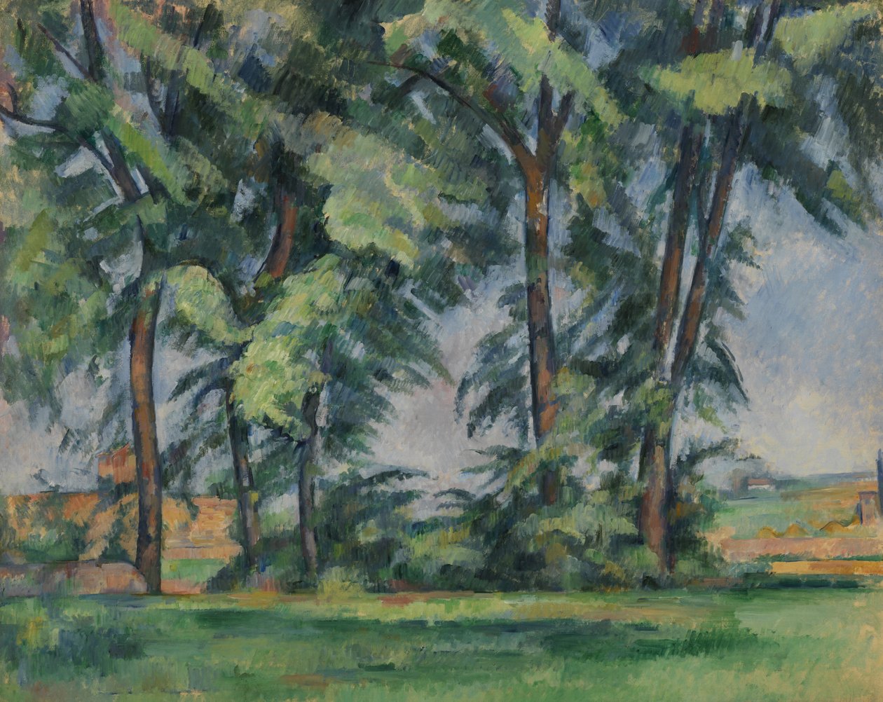 Vysoké stromy v Jas de Bouffan, kolem roku 1883 od Paul Cézanne