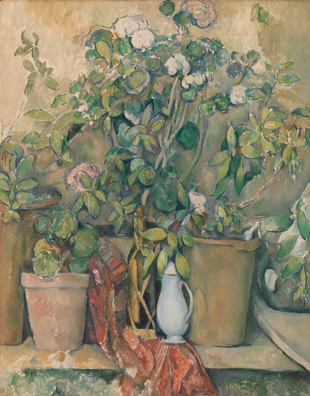 Terakotové květináče a květiny od Paul Cézanne