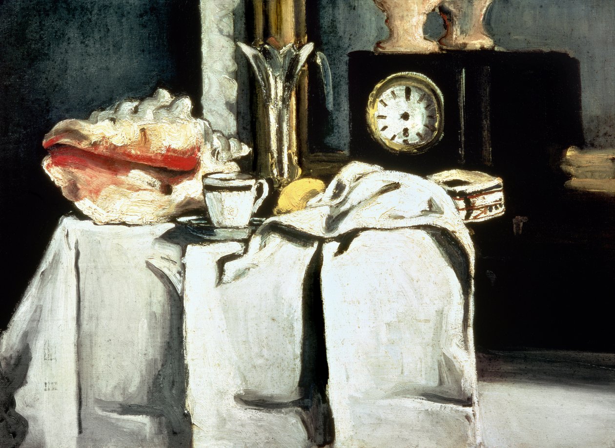 Hodiny z černého mramoru, kolem roku 1870 od Paul Cézanne