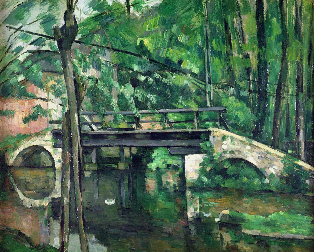 The Bridge at Maincy, or The Bridge at Mennecy, or The Little Bridge, c.1879 od Paul Cézanne