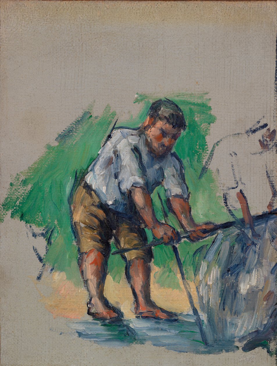 Vrták studny (Le Foreur) od Paul Cézanne
