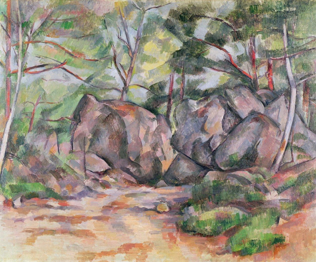 Woodland with Boulders, 1893 od Paul Cézanne