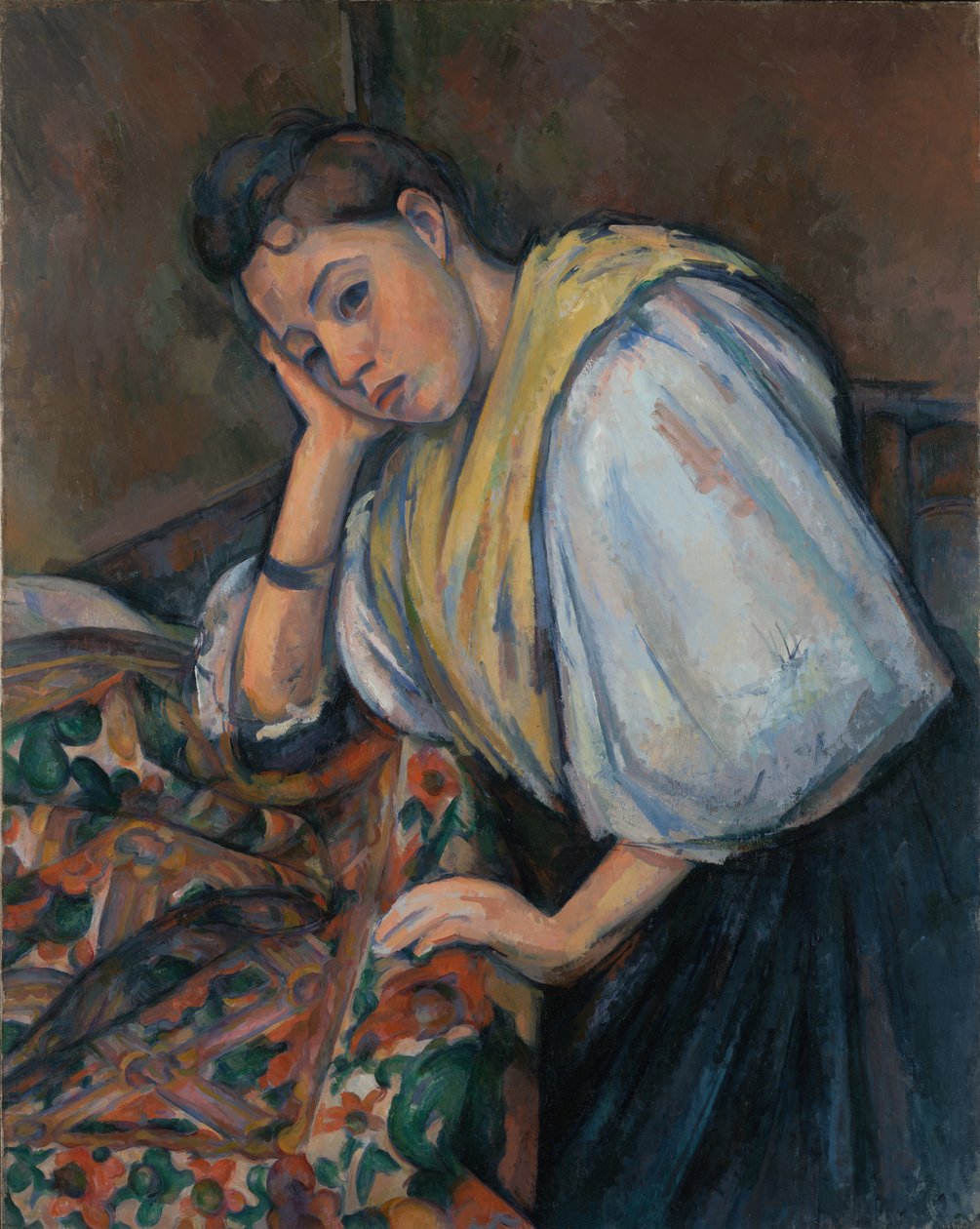 Mladá Italka u stolu od Paul Cézanne
