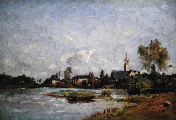 Vesnice u řeky od Paul Desire Trouillebert