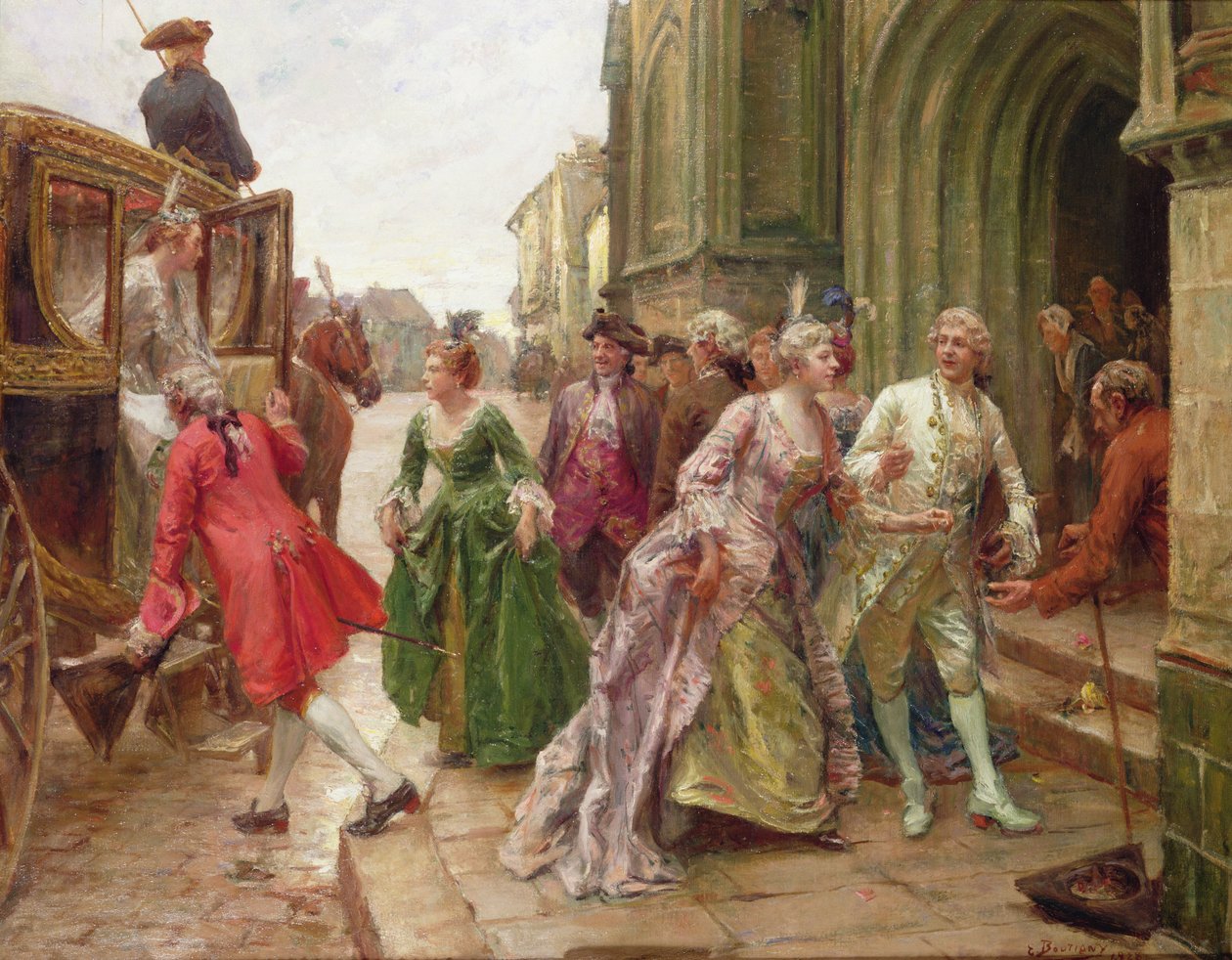 Příjezd na svatbu od Paul Émile Boutigny