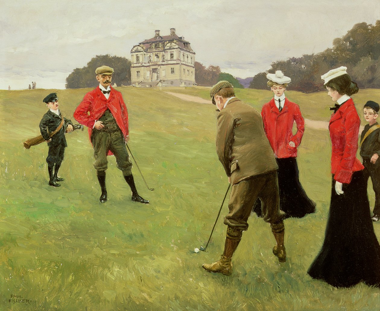 Hráči golfu v Copenhagen Golf Club od Paul Fischer