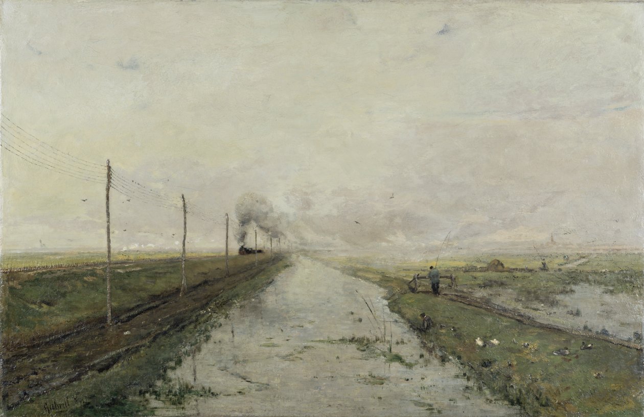 Krajina s vlakem od Paul Joseph Constantin Gabriel