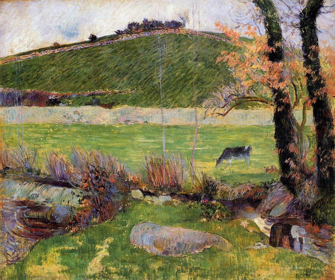 Louka na břehu Aven od Paul Gauguin