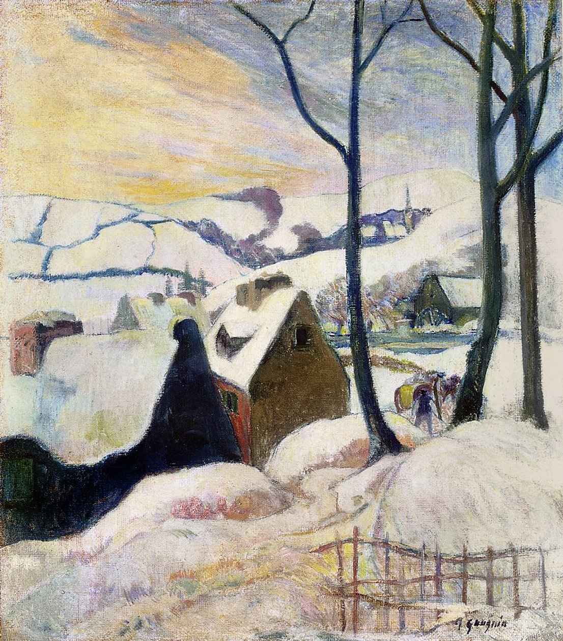 Breton Village Under Snow, 1894 od Paul Gauguin