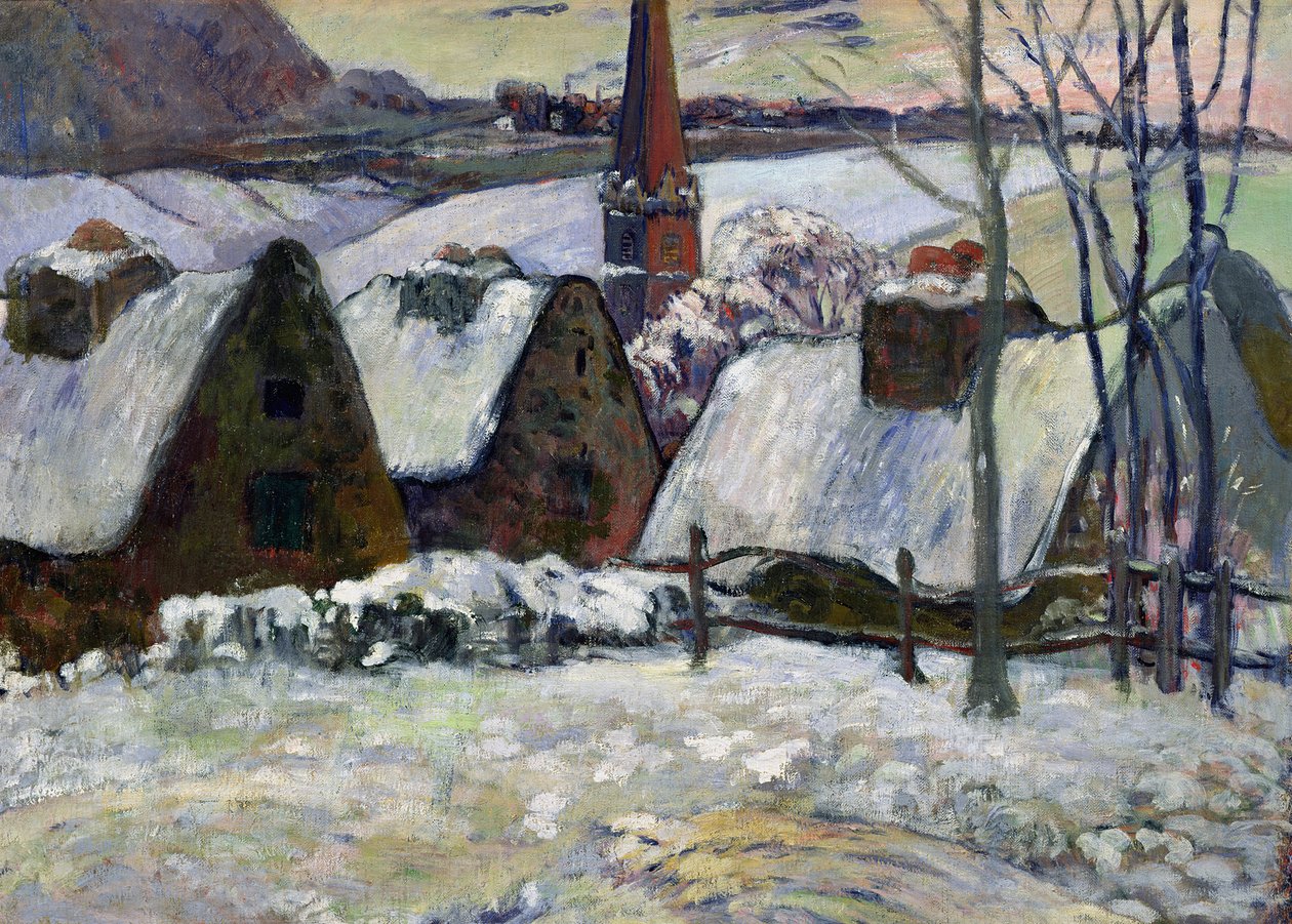 Bretonská vesnice pod sněhem, 1894 od Paul Gauguin