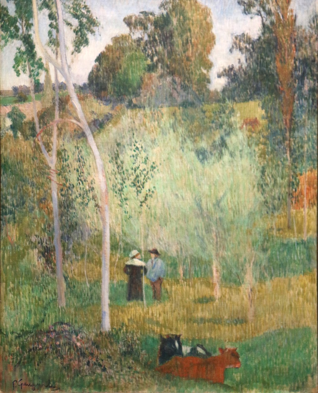 Konverzace v polích od Paul Gauguin