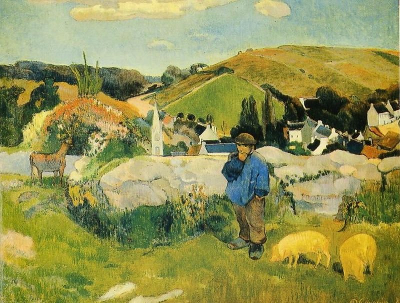 V Bretani od Paul Gauguin
