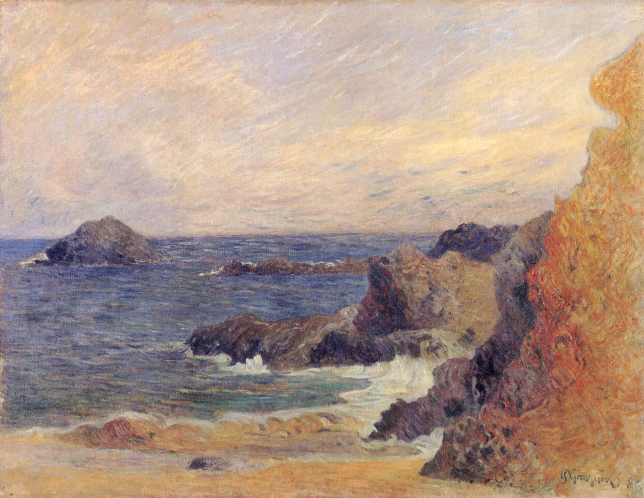 Skalnaté mořské pobřeží od Paul Gauguin