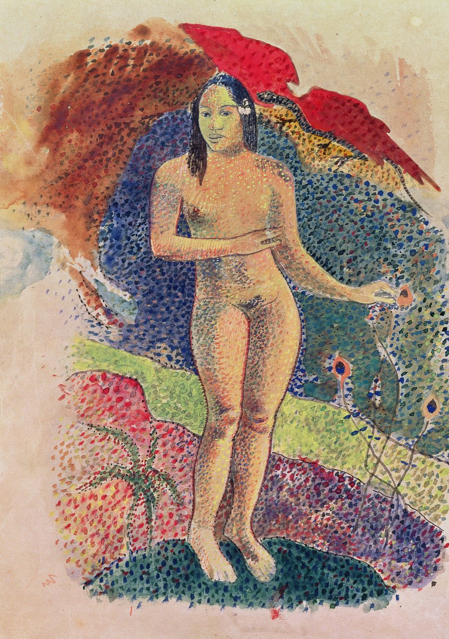 Tahitská nahá žena od Paul Gauguin
