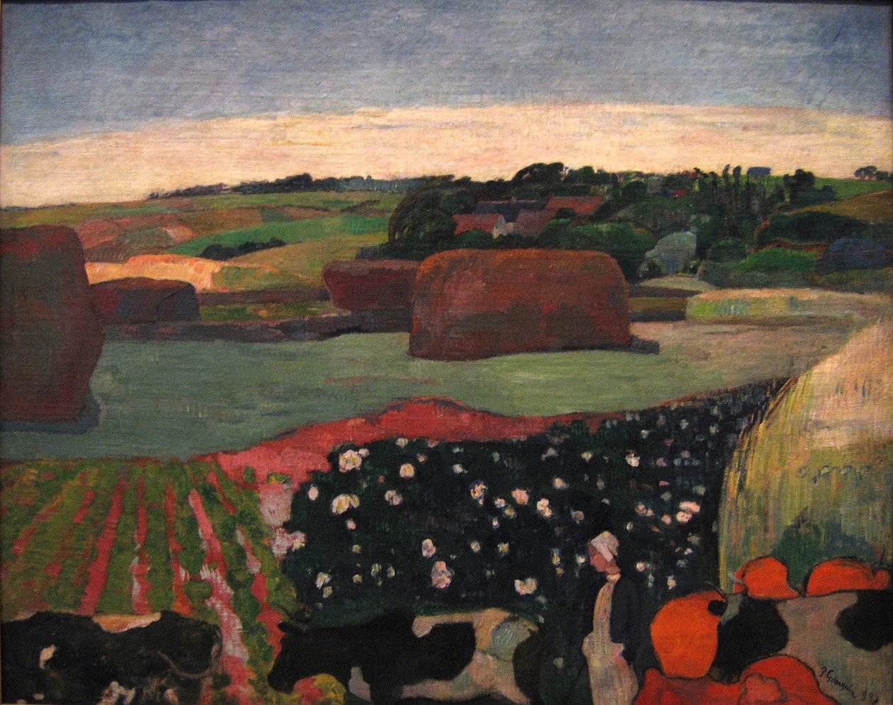 Stohy sena v Bretani od Paul Gauguin