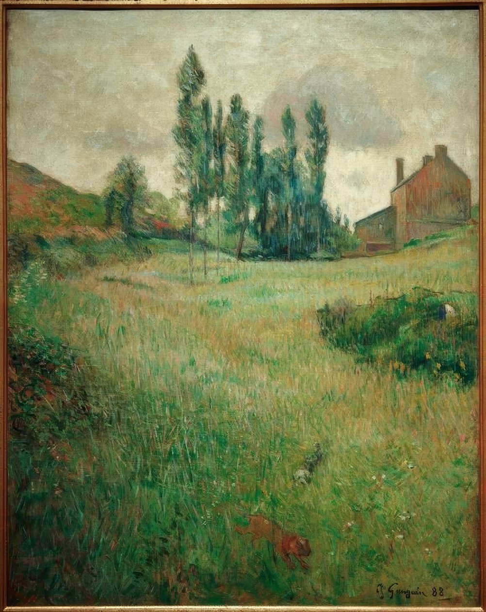 Psi na louce od Paul Gauguin
