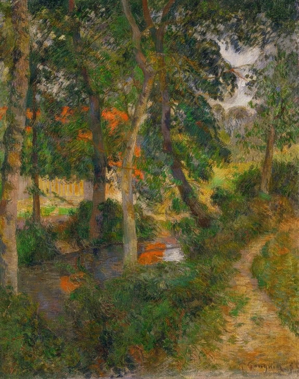 Cesta otce Jeana nebo červené střechy od Paul Gauguin