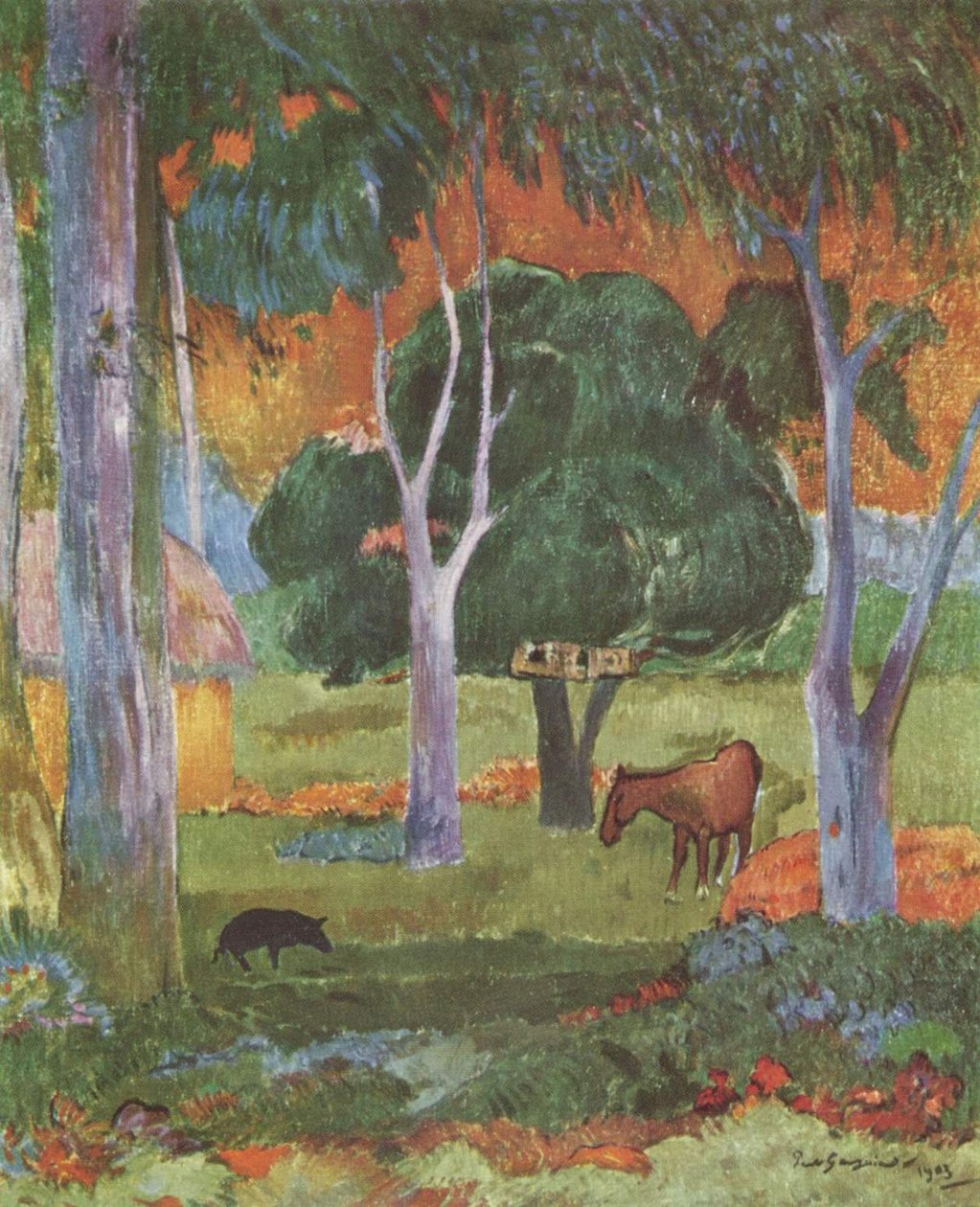 Krajina na La Dominique od Paul Gauguin