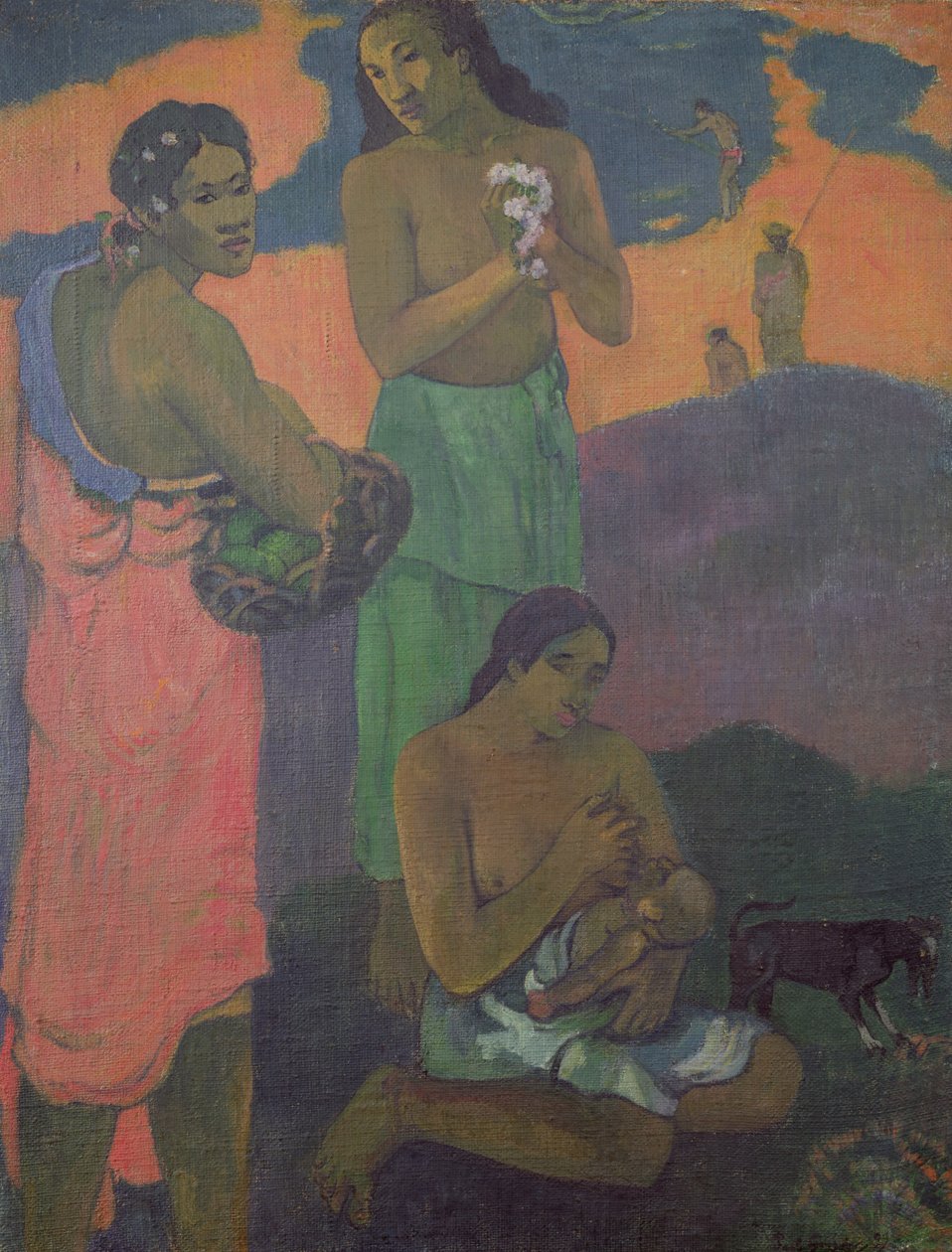 Mateřství aneb tři ženy na pobřeží, 1899 od Paul Gauguin