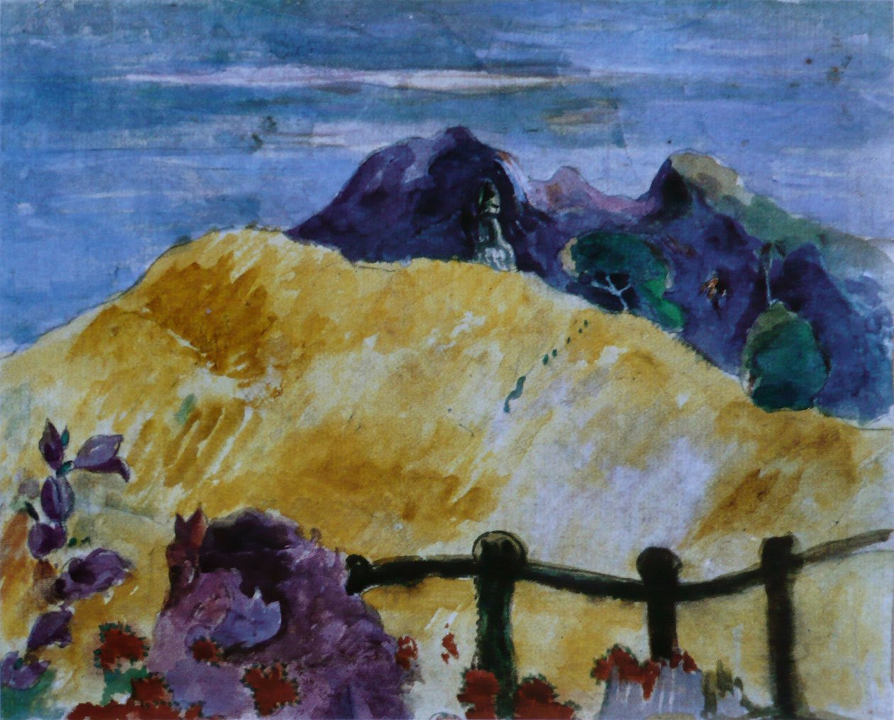 Nádvoří je mosazné od Paul Gauguin