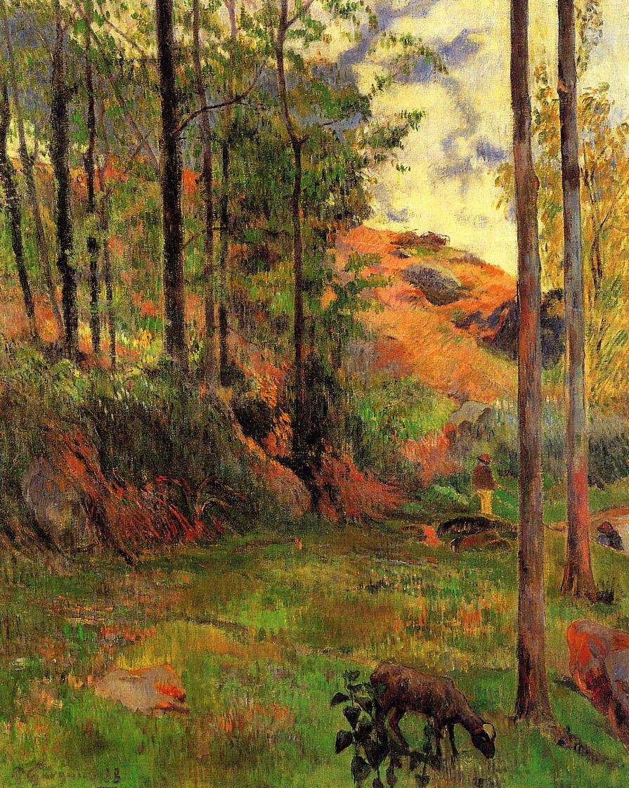 Cesta dolů do Aven od Paul Gauguin