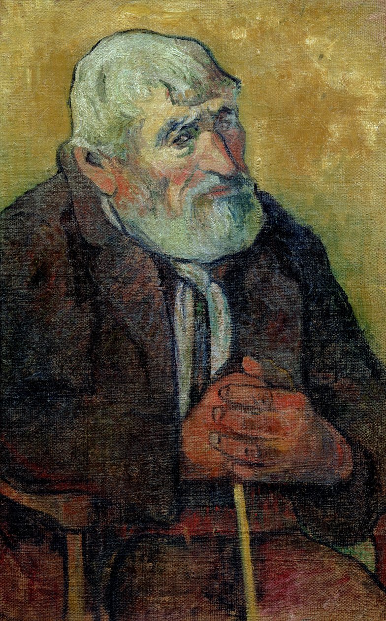 Portrét starce s holí, 1889-90 od Paul Gauguin