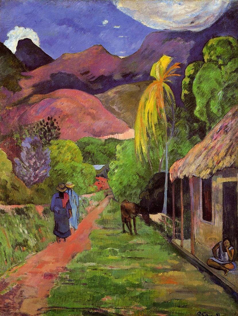 Ulice Tahiti od Paul Gauguin