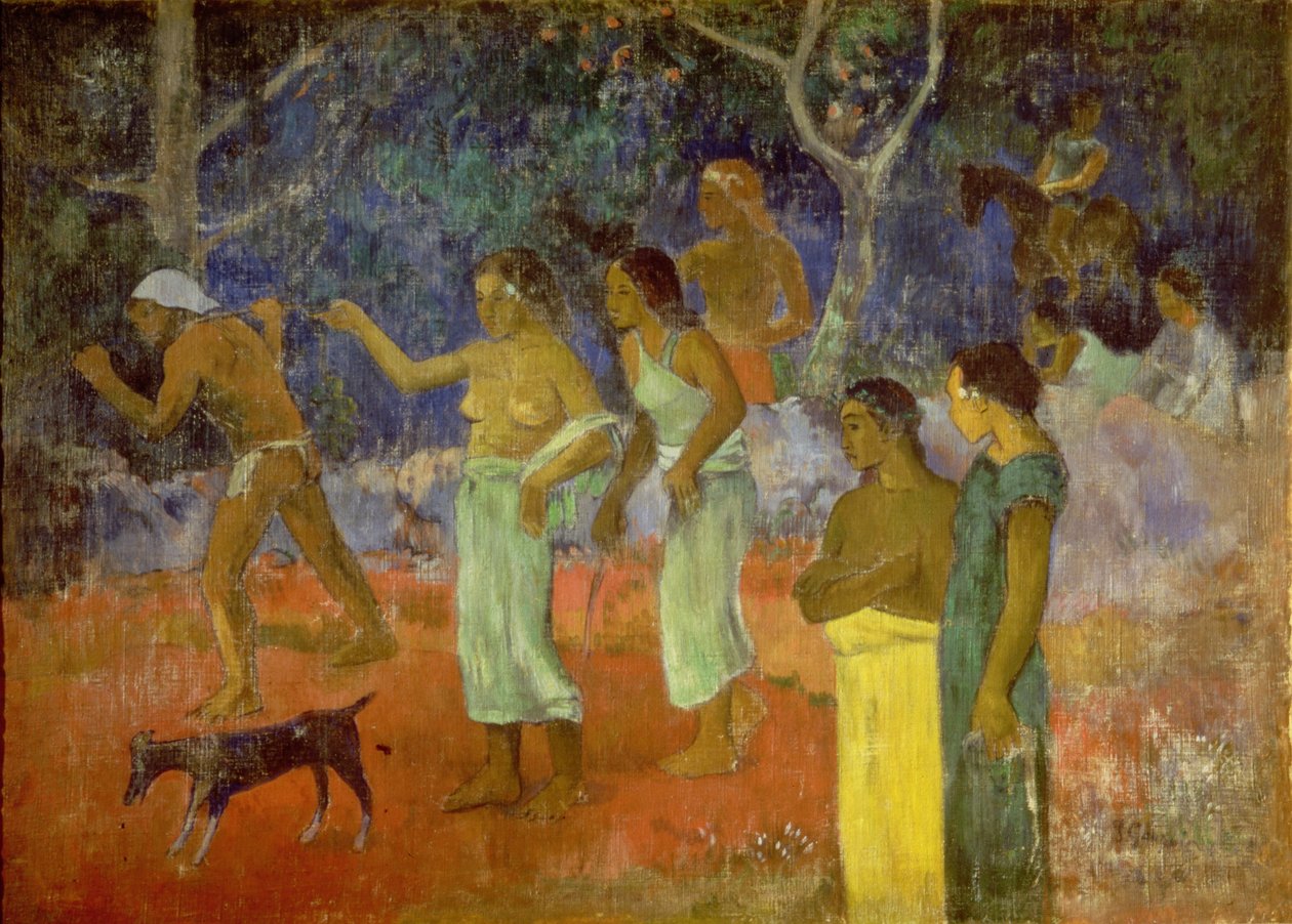 Scéna z tahitského života, 1896 od Paul Gauguin