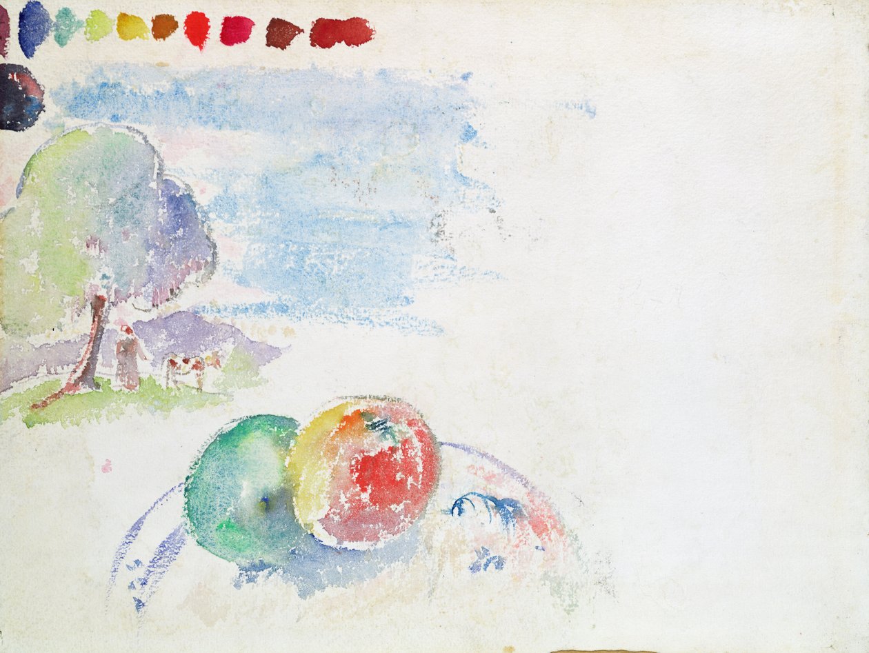Studie ovoce a krajiny, 1892 od Paul Gauguin