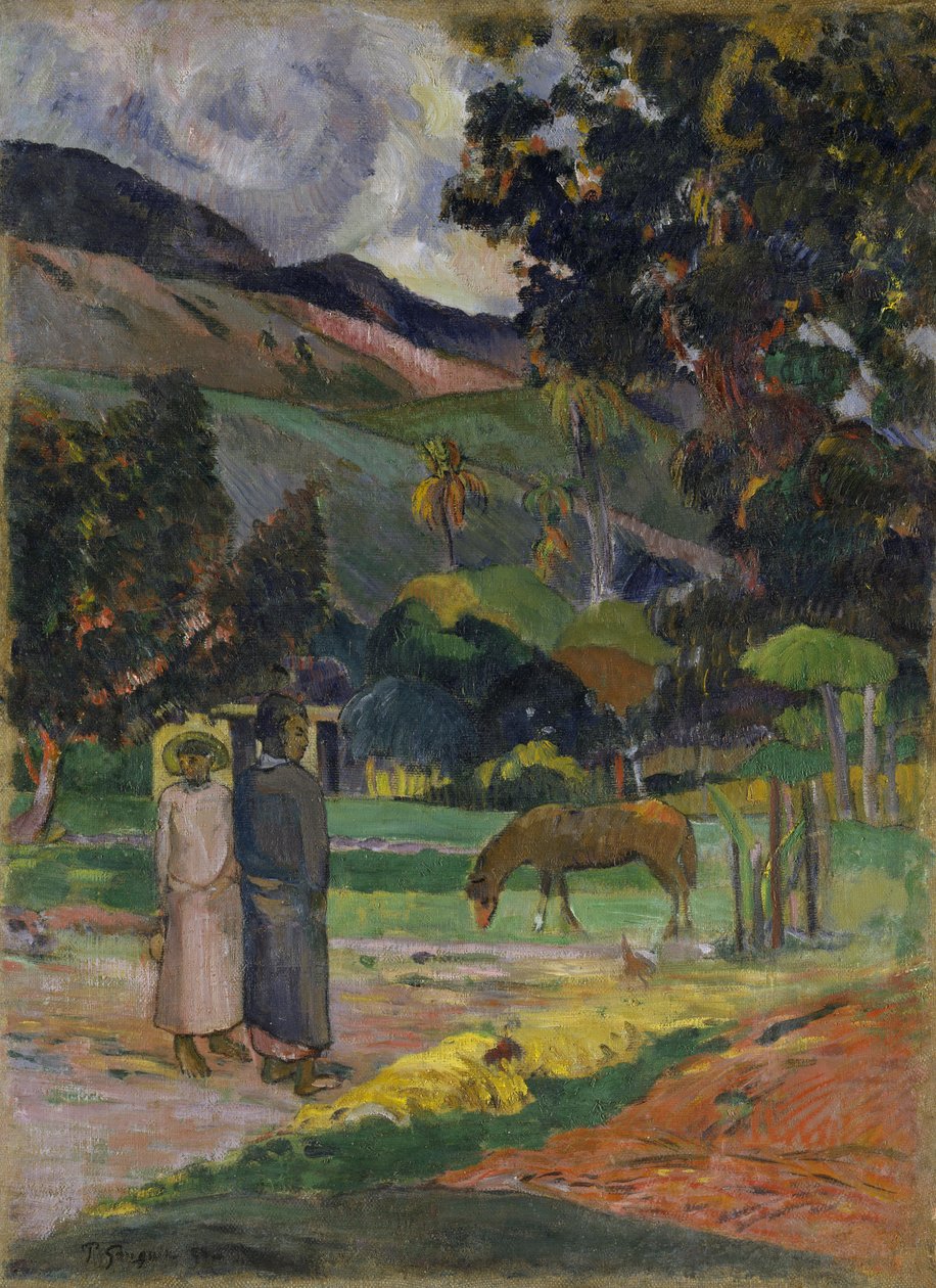 Tahitská krajina od Paul Gauguin