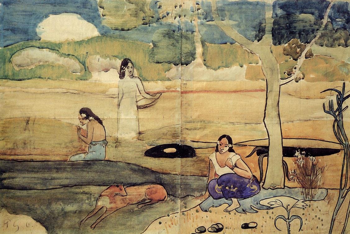 Tahitská scéna od Paul Gauguin