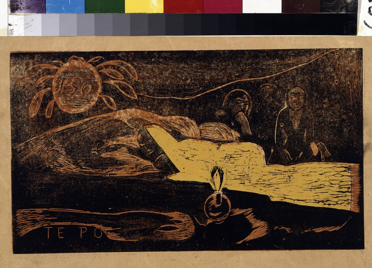 Te Po aneb La Grande Nuit, z cyklu "Noa Noa", 1893-94 od Paul Gauguin