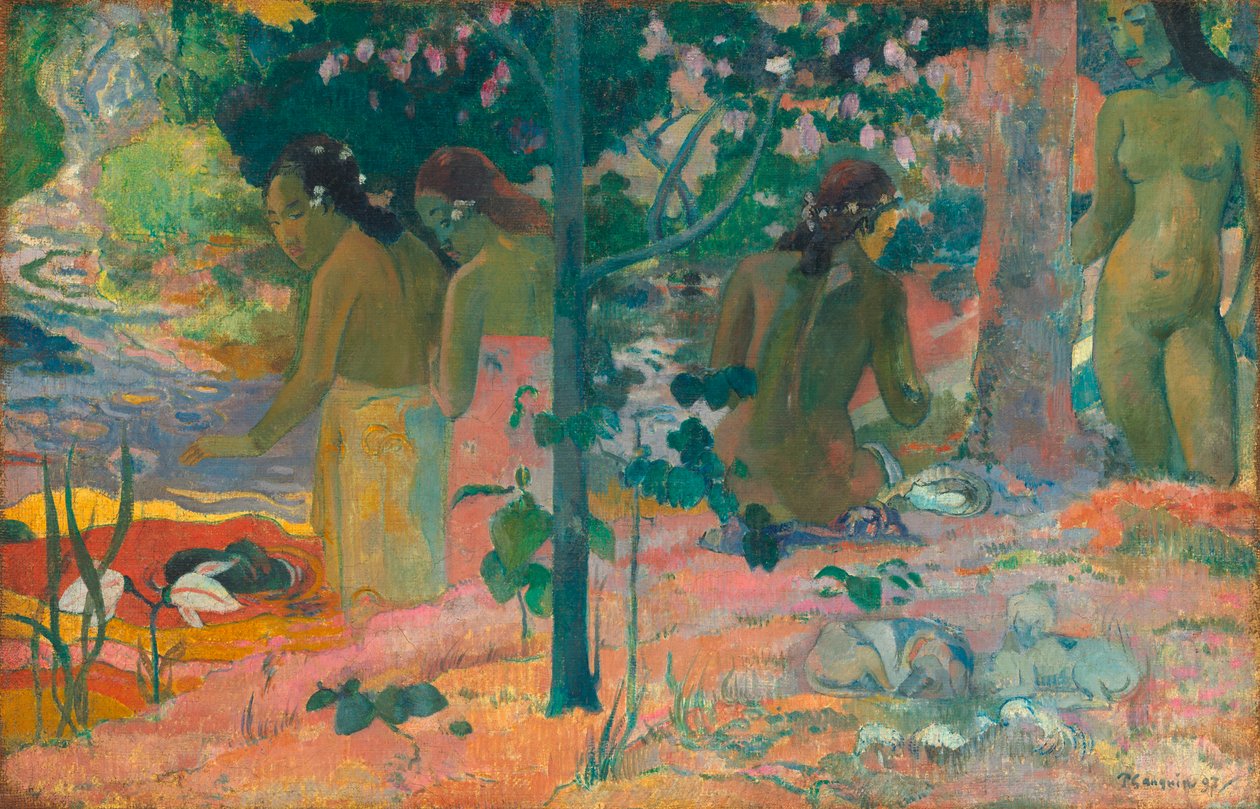 Koupající se od Paul Gauguin