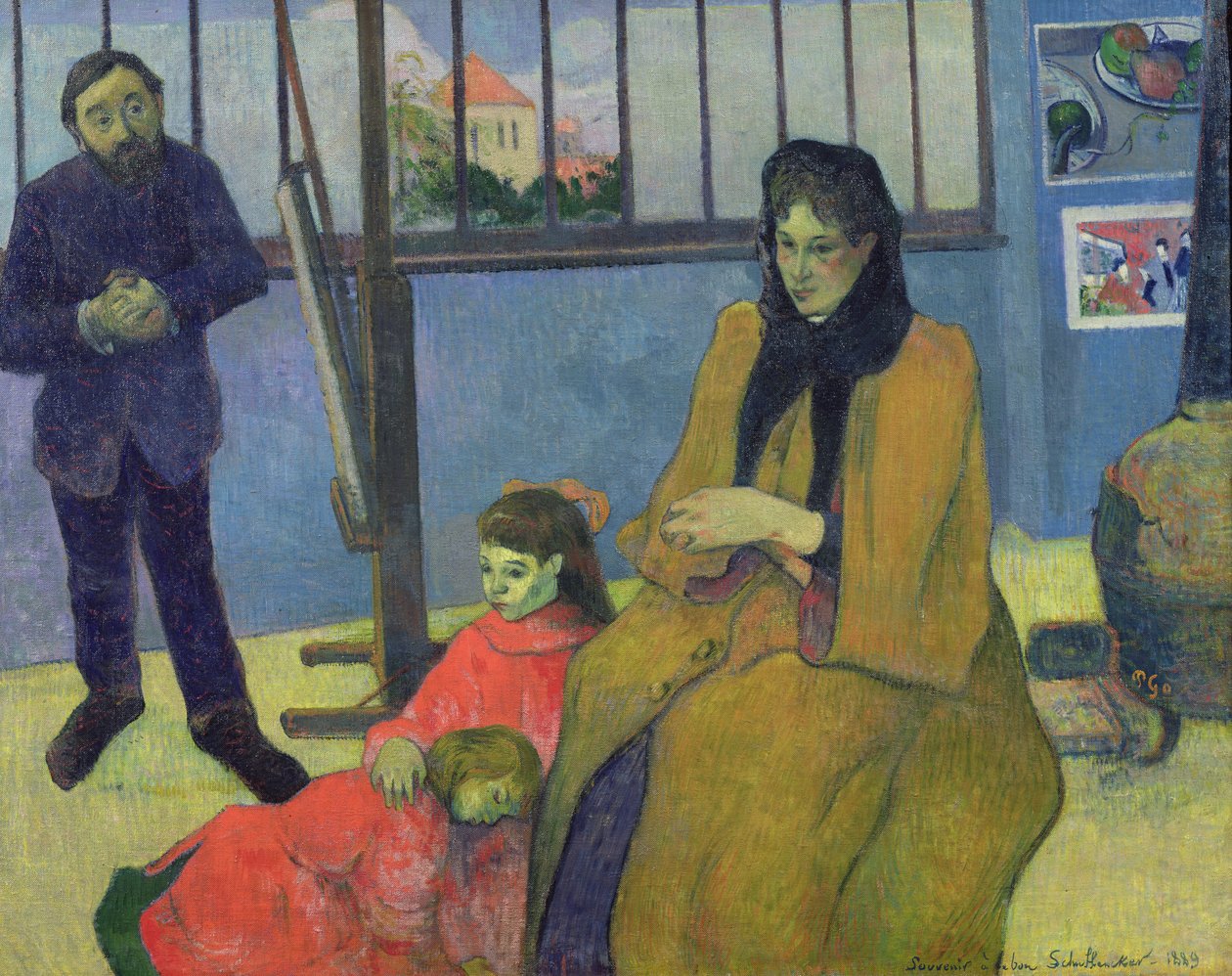The Schuffenecker Family, nebo Schuffeneckerovo studio, 1889 od Paul Gauguin