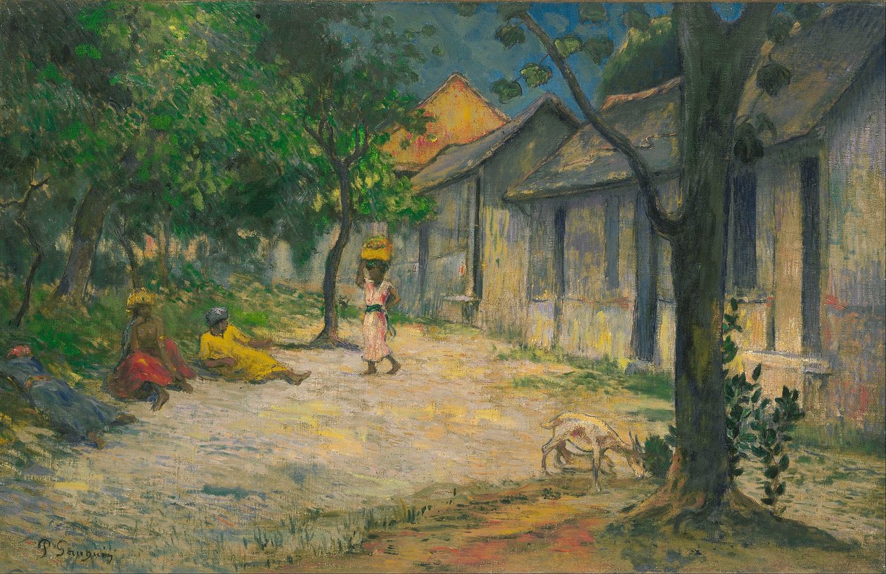 Vesnice na Martiniku od Paul Gauguin