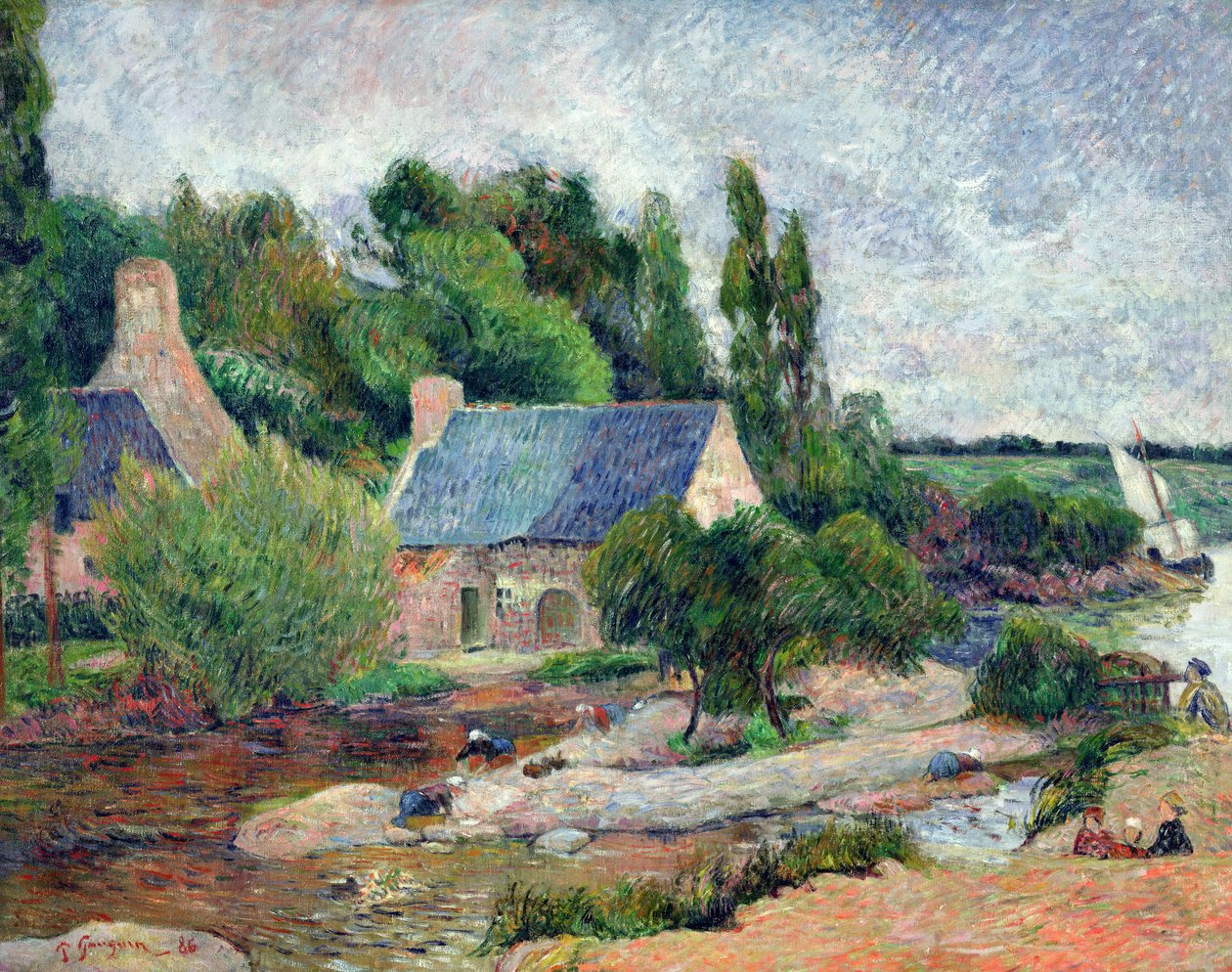 Pračky v Pont-Aven, 1886 od Paul Gauguin