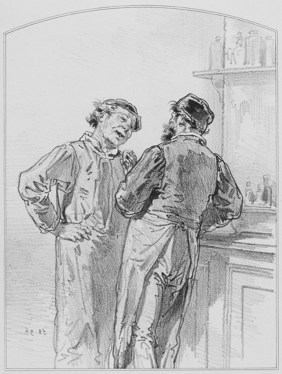 Dna, deska 17 z Les Toquades, 1858 od Paul Gavarni