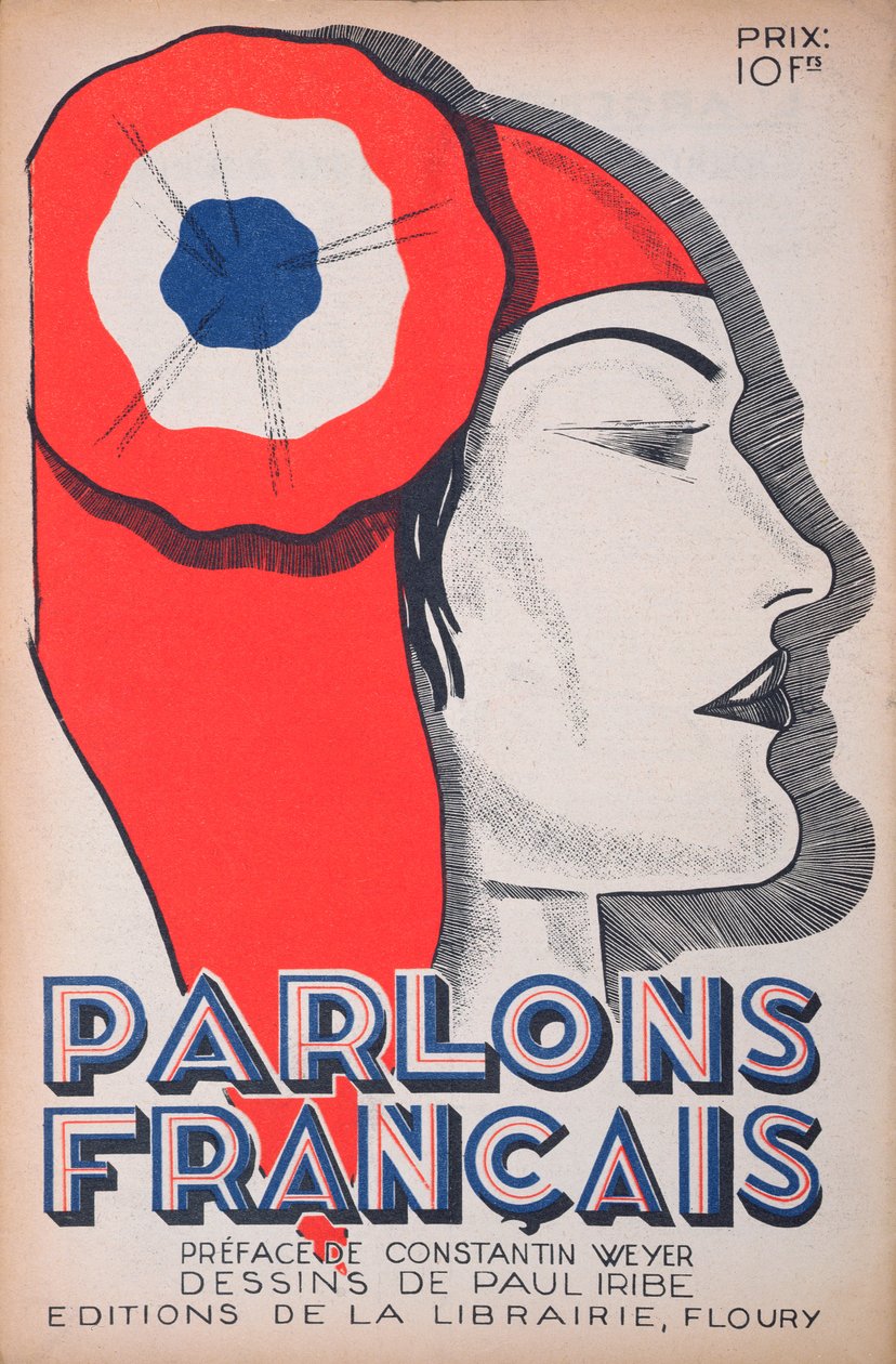 Svědek, karikatura Marianne, z ‚Parlons Francais‘, 1. července 1934 od Paul Iribe