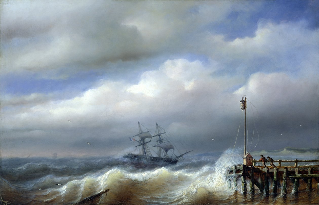 Rozbouřené moře v bouřlivém počasí, 1846 od Paul Jean Clays