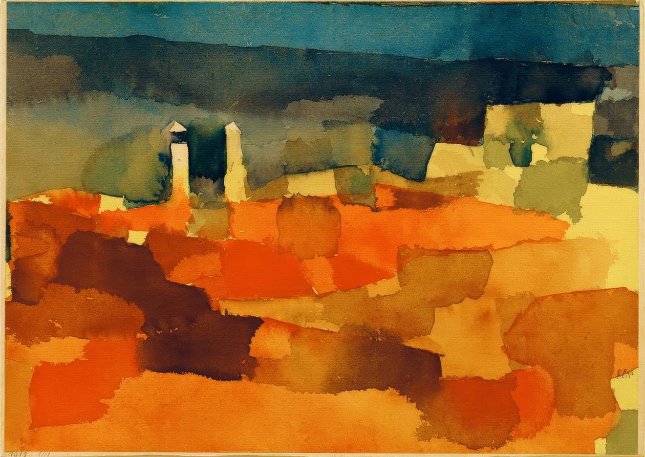 Kresba na scizze ze Sidibusaid od Paul Klee