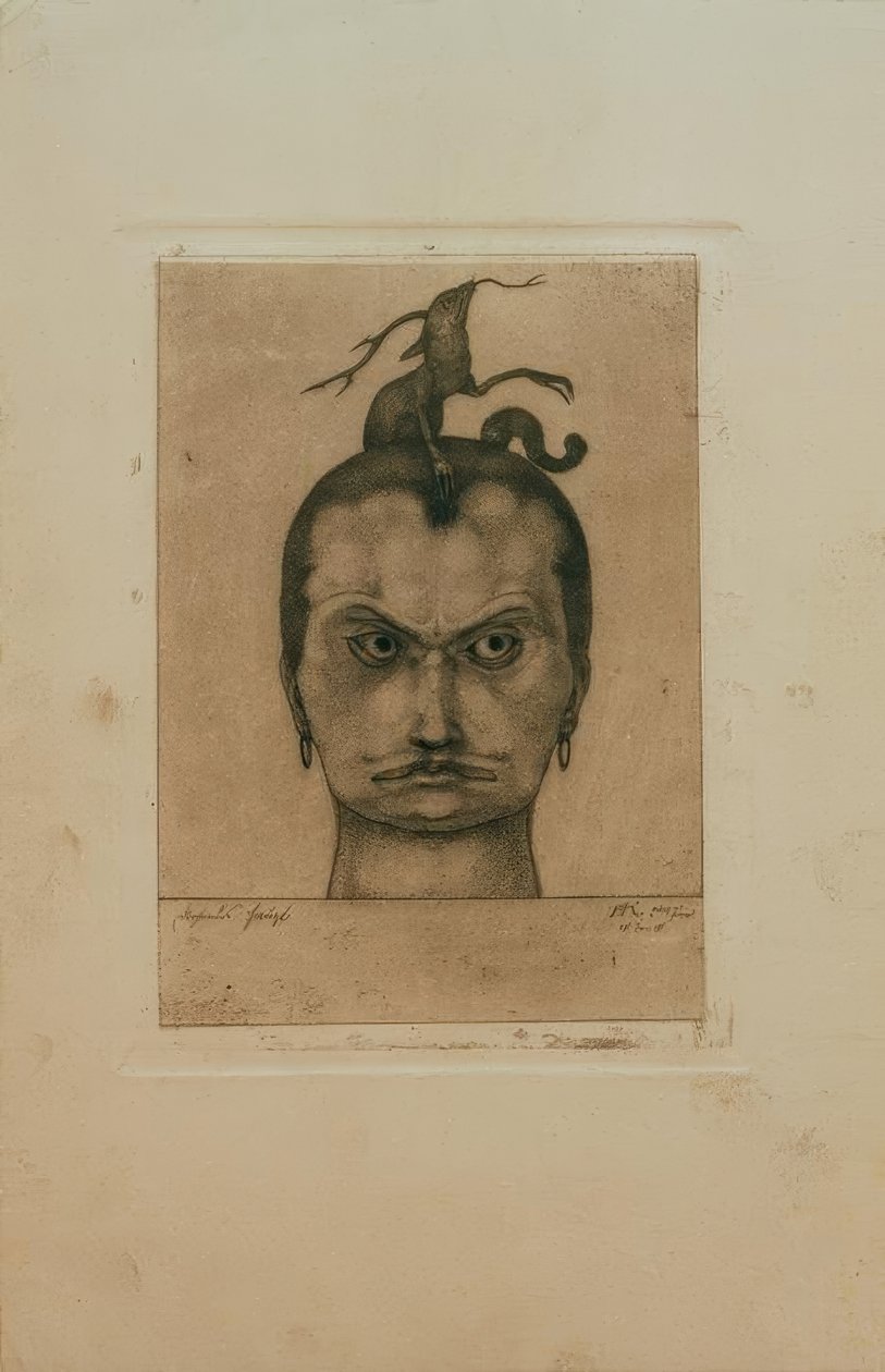 Výhružná hlava od Paul Klee