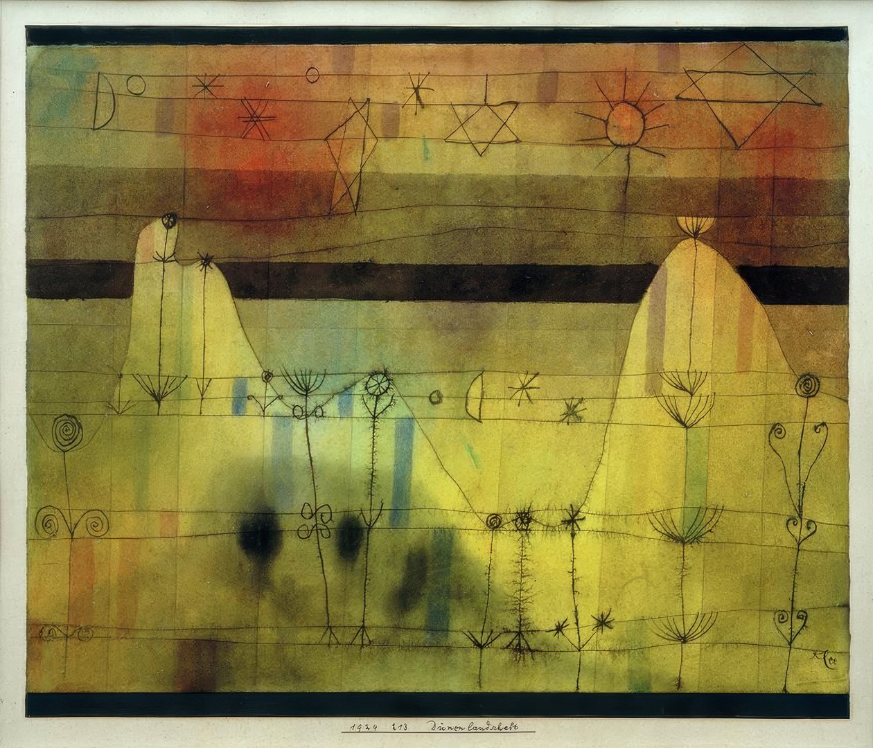 Dunová krajina od Paul Klee