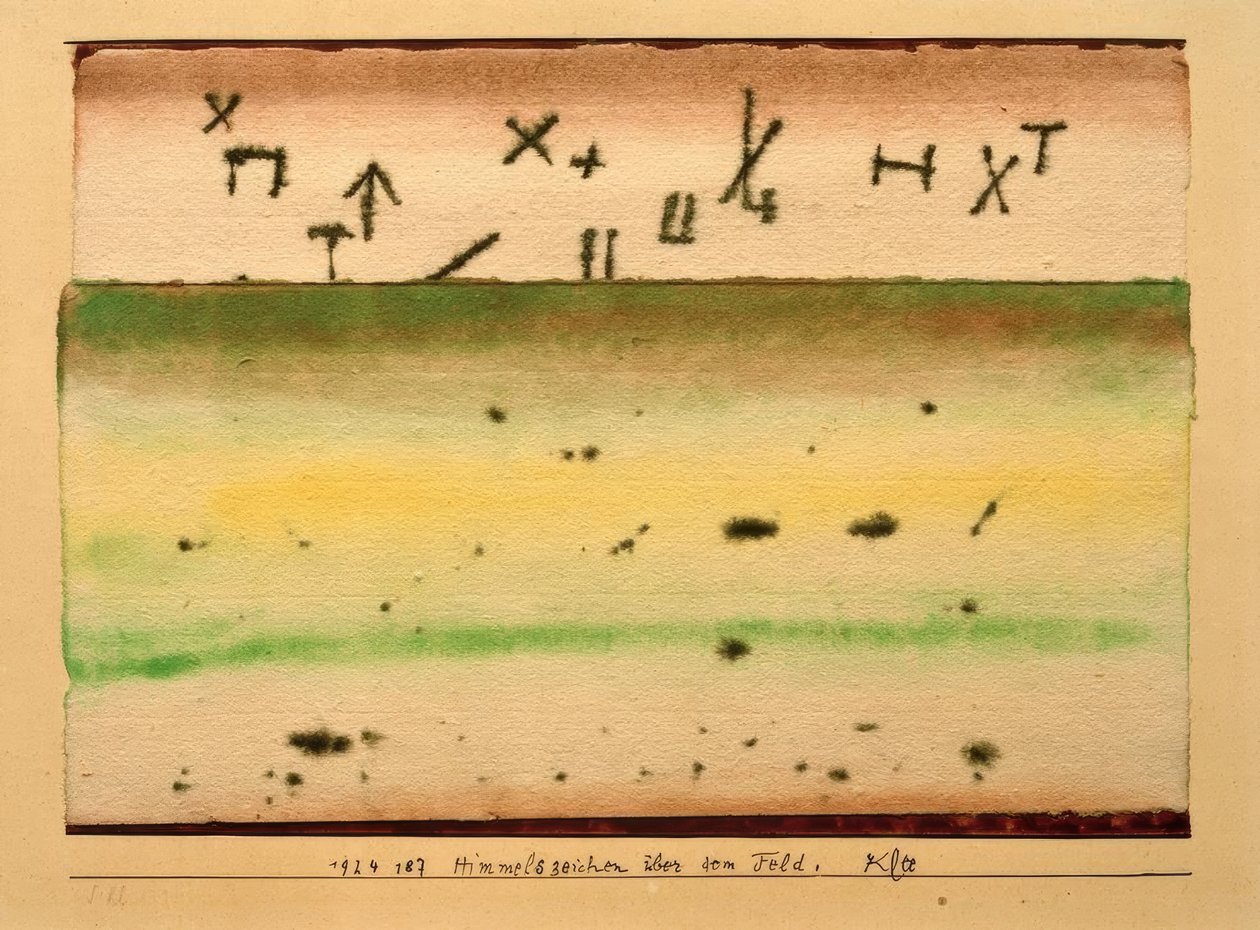 Znamení oblohy nad polem od Paul Klee