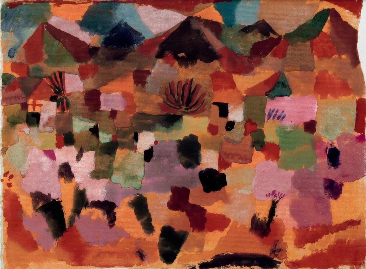 S pohořím od Paul Klee