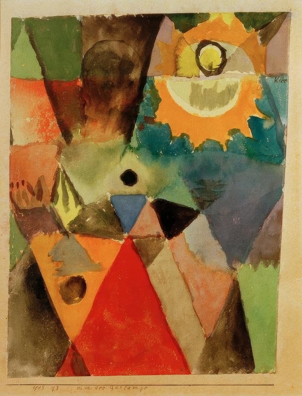 S plynovou lampou (zátiší s plynovou lampou) od Paul Klee