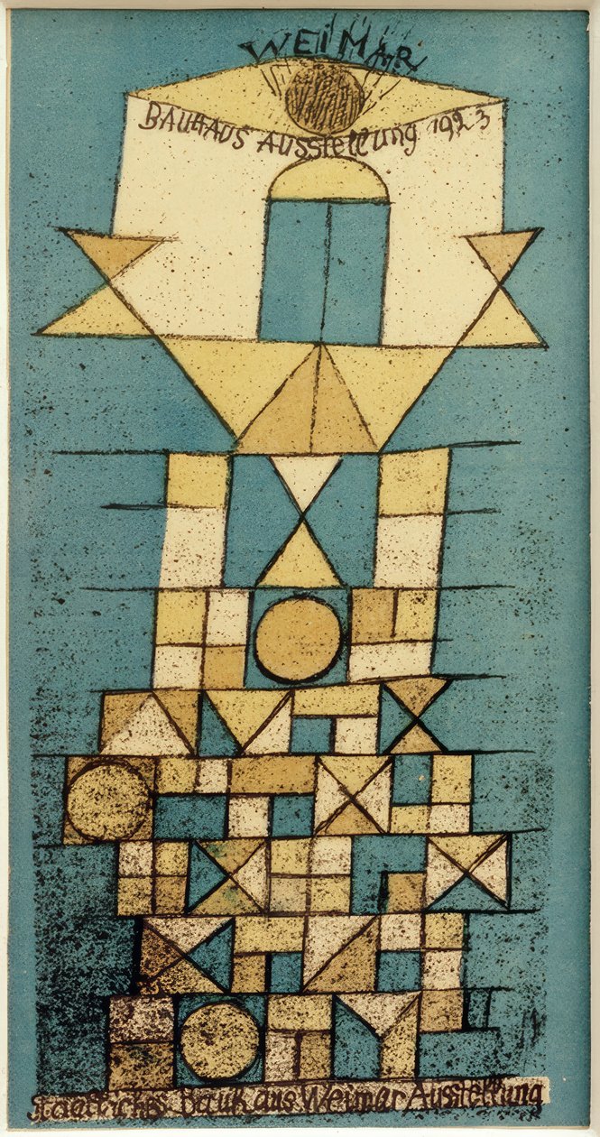 P. Klee, Weimar, Bauhaus exh. 1923 / barevná litografie od Paul Klee